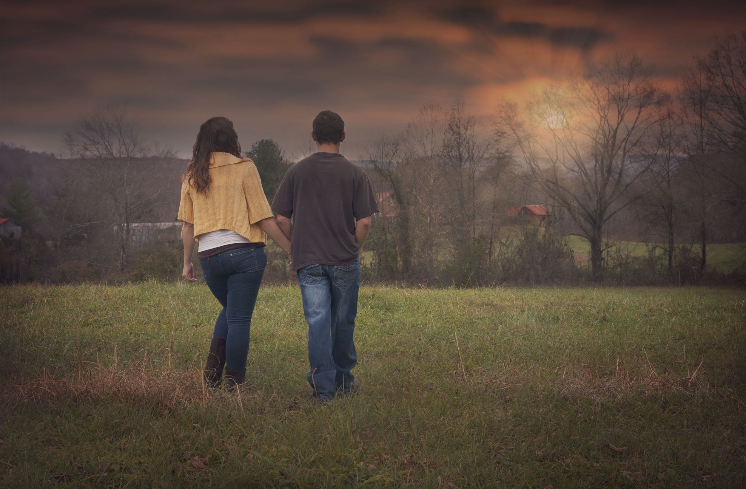 Fiancee and Fiance portrait at Williamsburg, Kentucky engagement by Fade To Blaq Photography