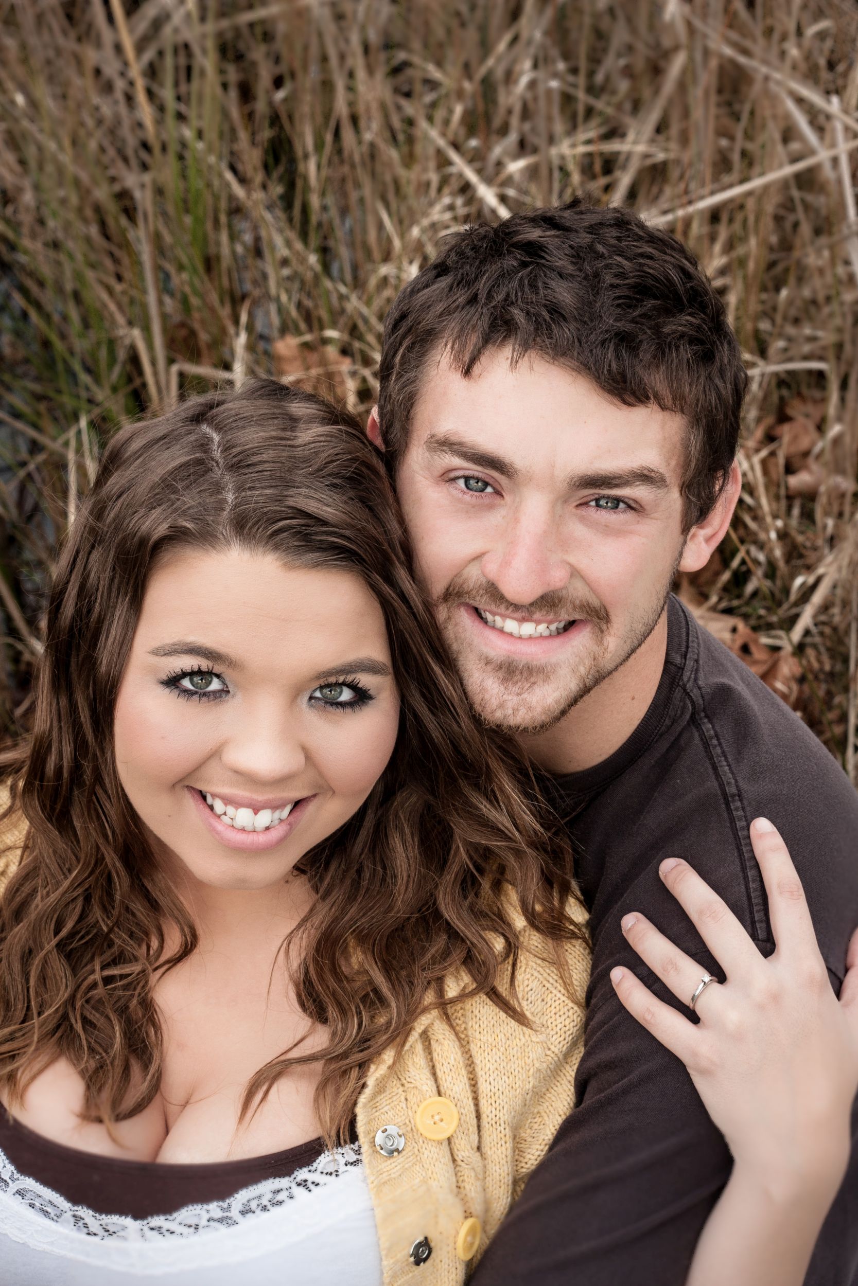 Fiancee and Fiance portrait at Williamsburg, Kentucky engagement by Fade To Blaq Photography